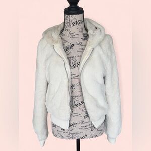 Love Tree White Faux Fur Jacket